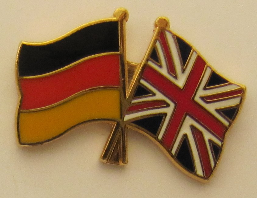 Großbritannien / Deutschland Freundschafts Pin Anstecker Flagge Fahne Nationalflagge