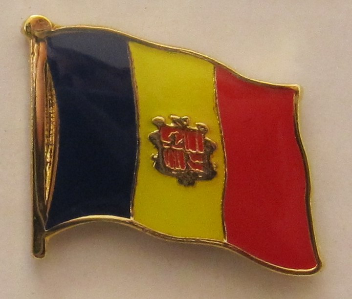 Pin Anstecker Flagge Fahne Andorra Nationalflagge Flaggenpin Button Badge Flaggen Clip Anstecknadel