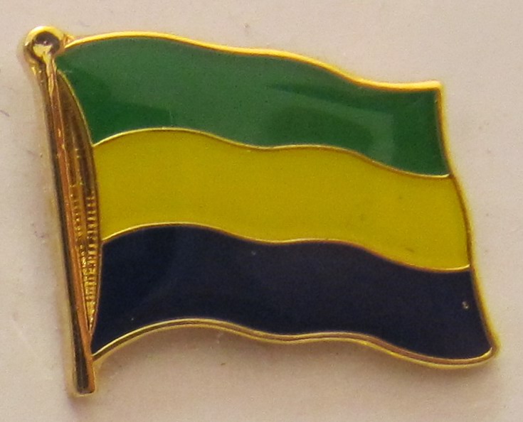 Gabun Pin Anstecker Flagge Fahne Nationalflagge