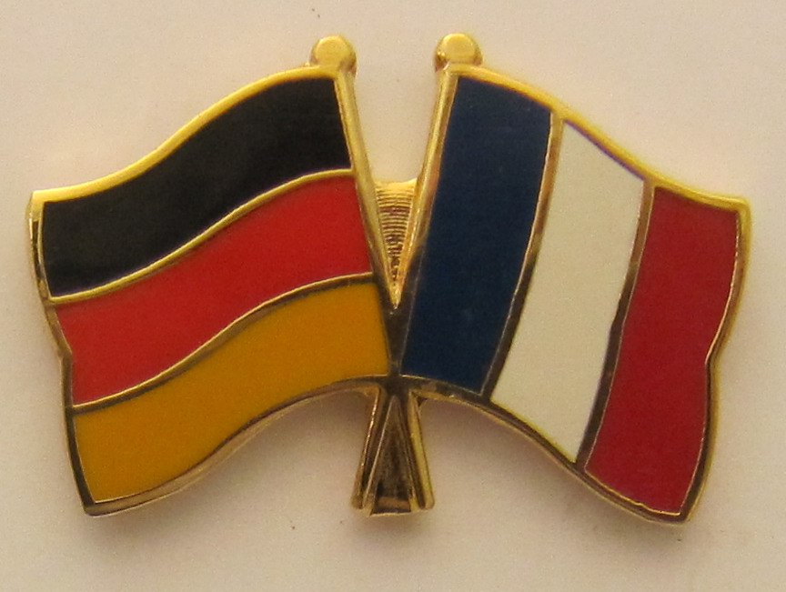 Frankreich / Deutschland Freundschafts Pin Anstecker Flagge Fahne Nationalflagge