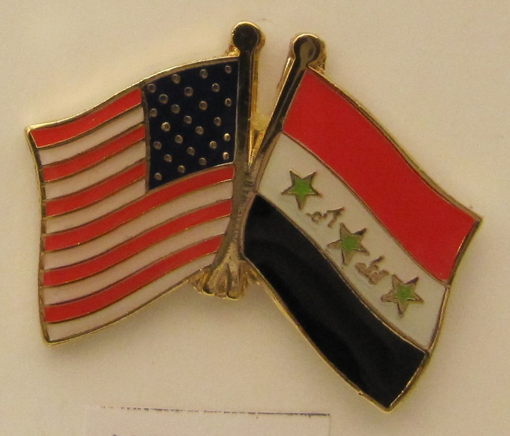 USA / Irak Freundschafts Pin Anstecker Flagge Fahne Nationalflagge