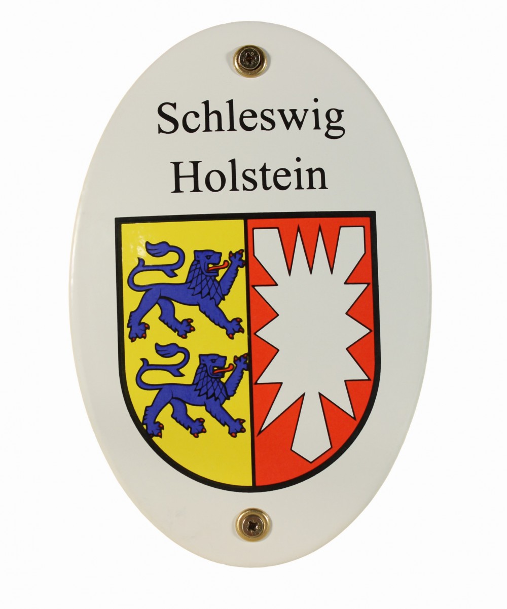 Emaille Wappenschild Schleswig Holstein Emailleschild