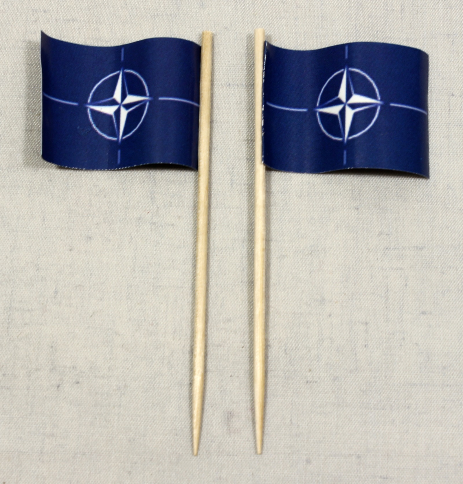 Party-Picker Flagge NATO Papierfähnchen in Spitzenqualität 50 Stück Beutel