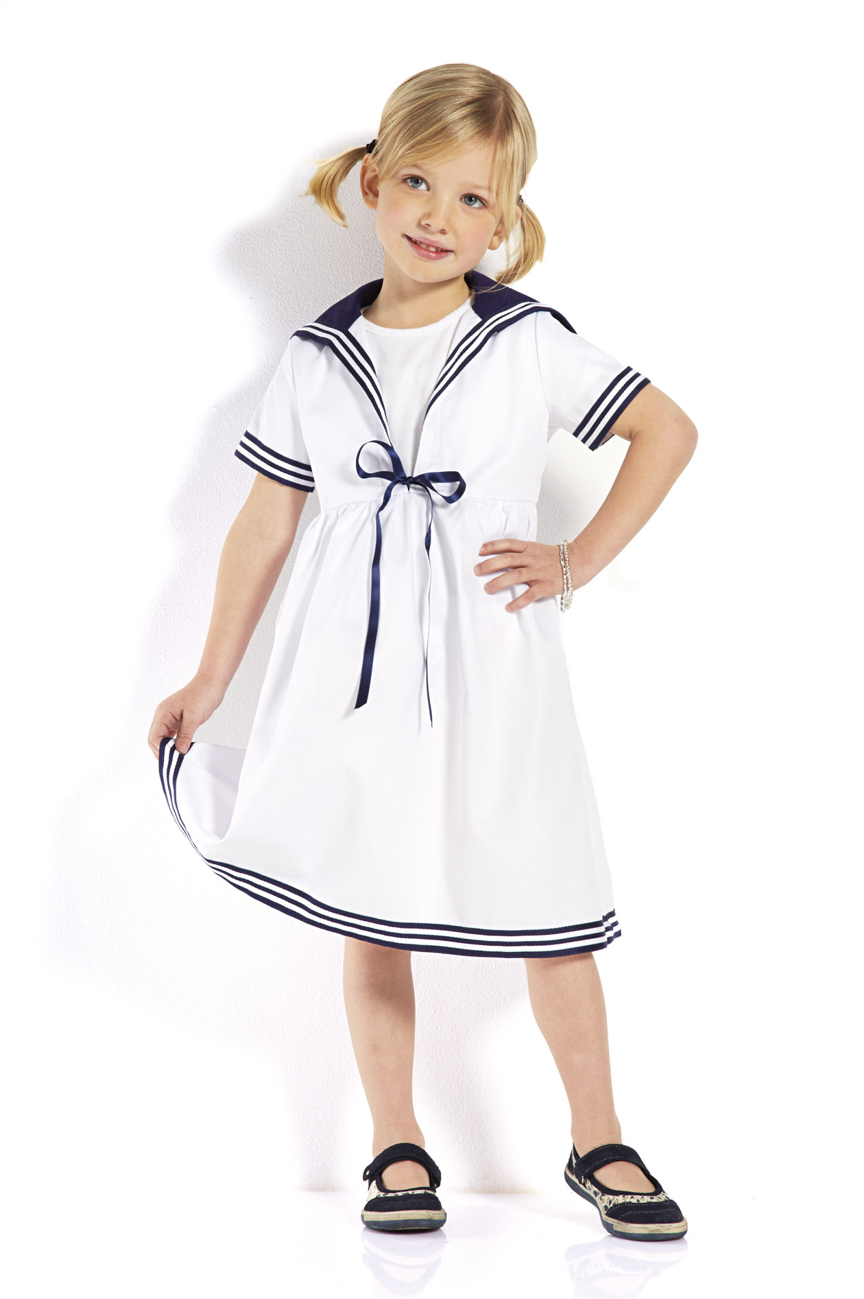 1127_01_V_2013 Kinder Matrosenkleid weiß Kinderkleidung Kinderkleid alle Größen