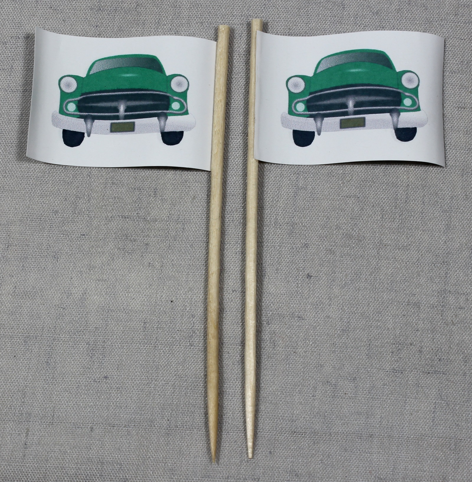 Party-Picker Flagge Auto Oldtimer Papierfähnchen in Spitzenqualität 50 Stück Beutel