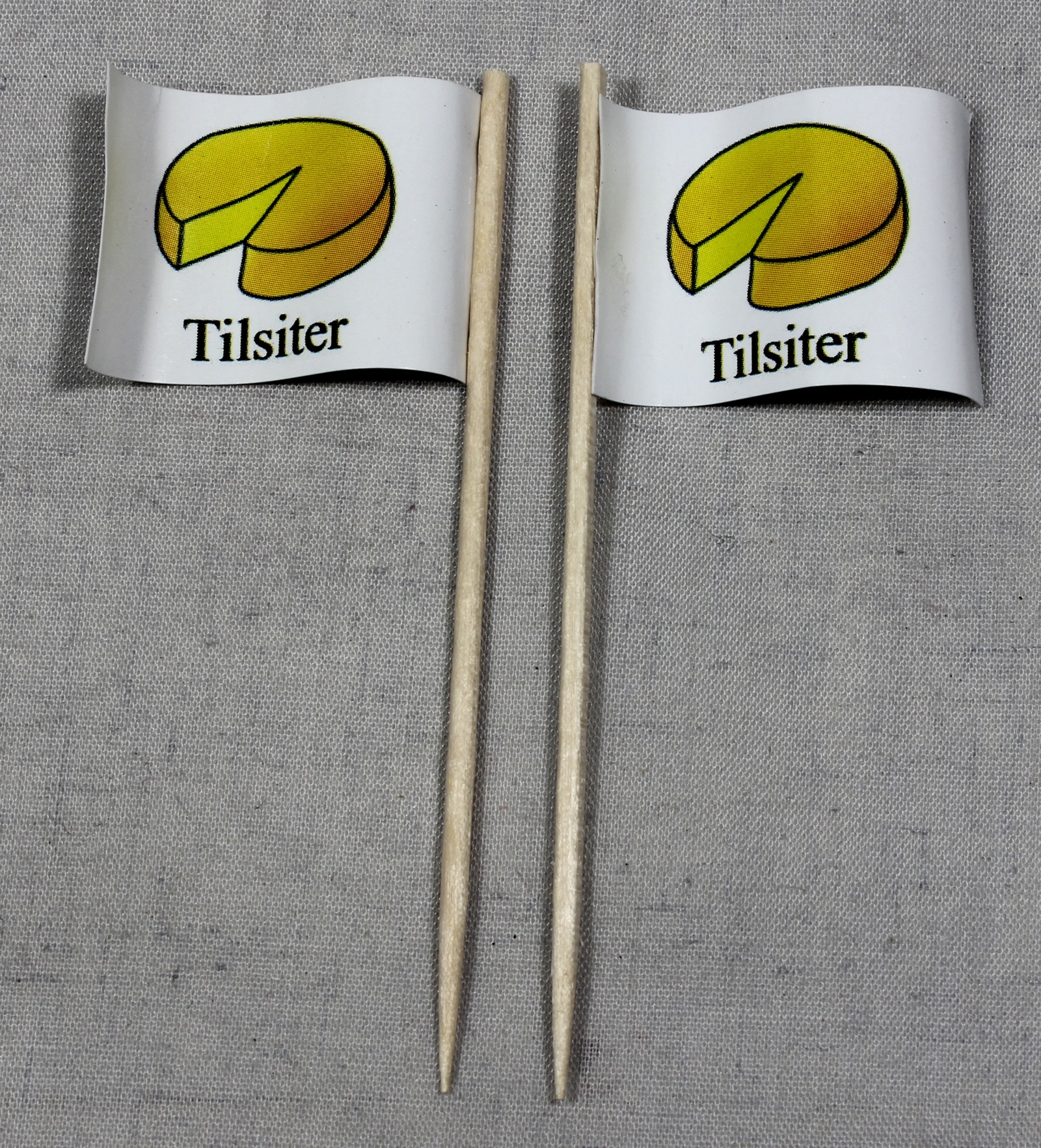 deko-picker-tilsiter-kaese Party-Picker Flagge Tilsiter Käse Papierfähnchen in Spitzenqualität 50 Stück Beutel