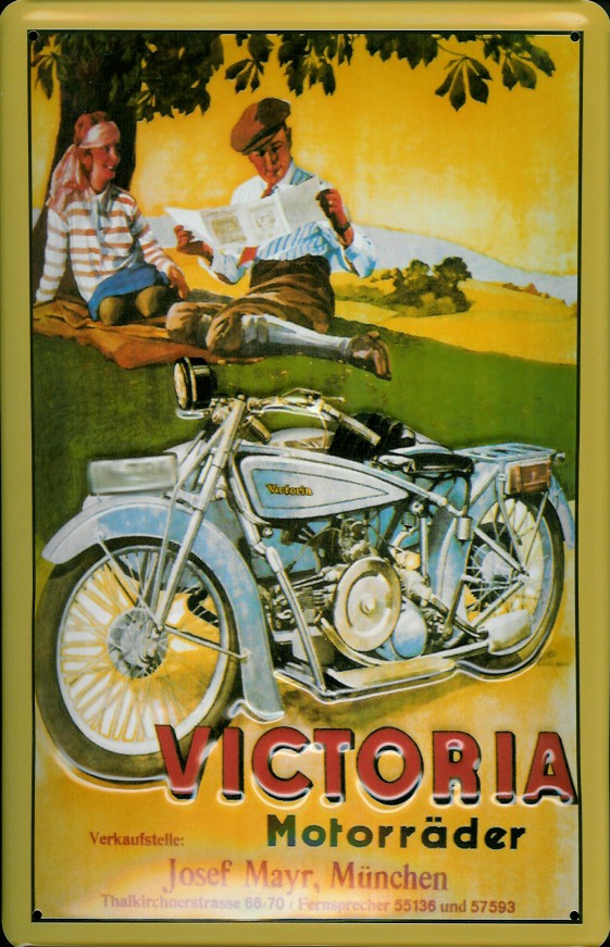 Blechschild Victoria Motorräder Motorrad Nostalgieschild Schild