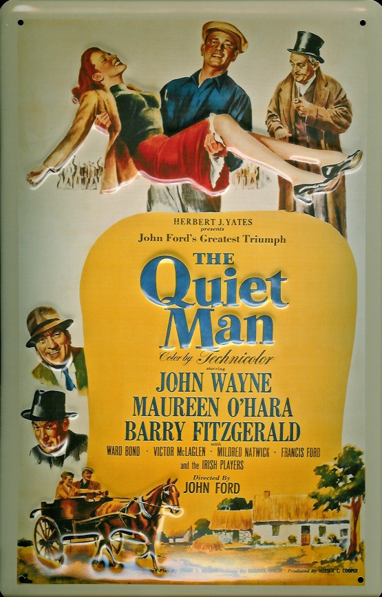 Blechschild Nostalgieschild Quiet Man John Wayne Filmplakat