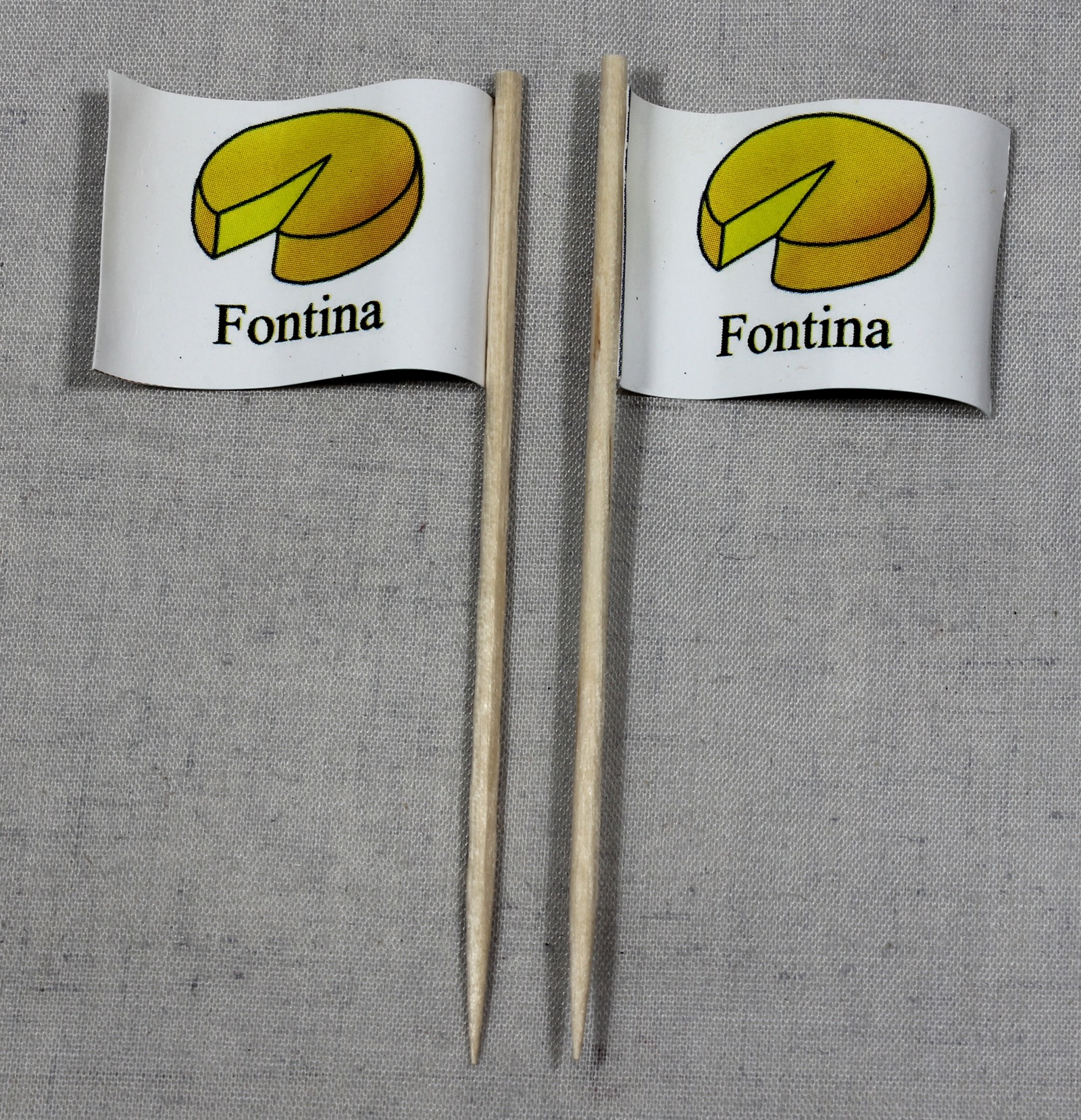 deko-picker-fontina-kaese Party-Picker Flagge Fontina Käse Papierfähnchen in Spitzenqualität 50 Stück Beutel