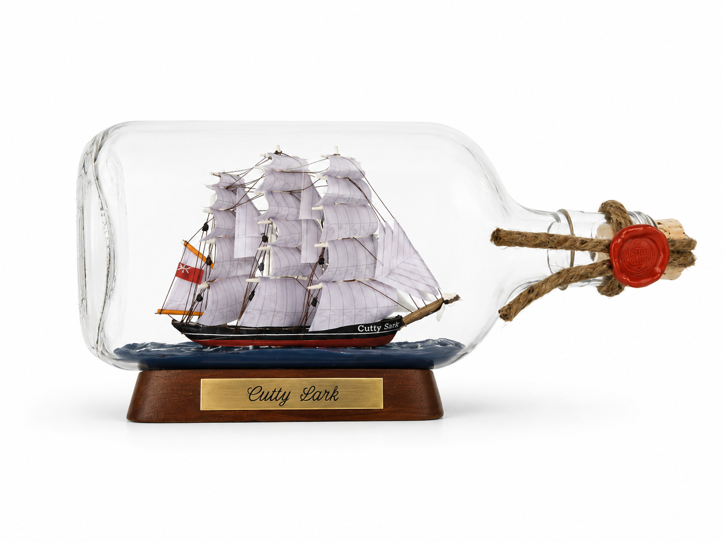 Cutty Sark Buddelschiff 375 ml Flachmann ca. 21x9 cm Buddelschiff Flaschenschiff