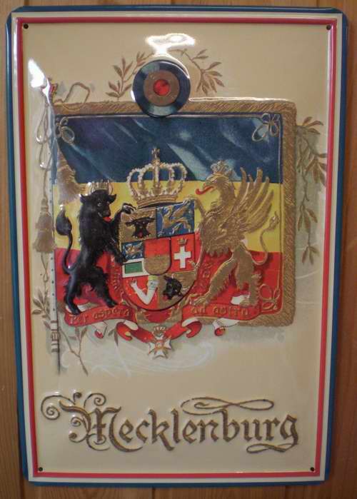 Blechschild Nostalgieschild :  Mecklenburg Wappen