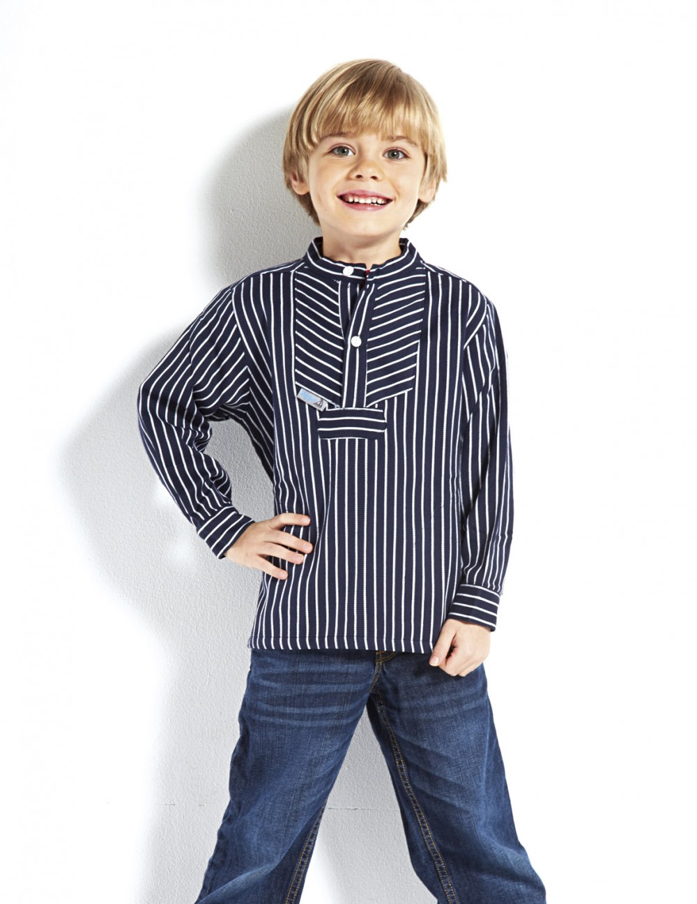 Kinder Fischerhemd breit gestreift Kinder Fischerhemd breit gestreift