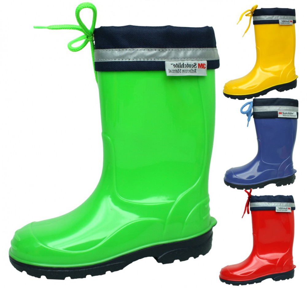 Kinder Gummistiefel gelb, blau, rot oder grün Größe 20-35