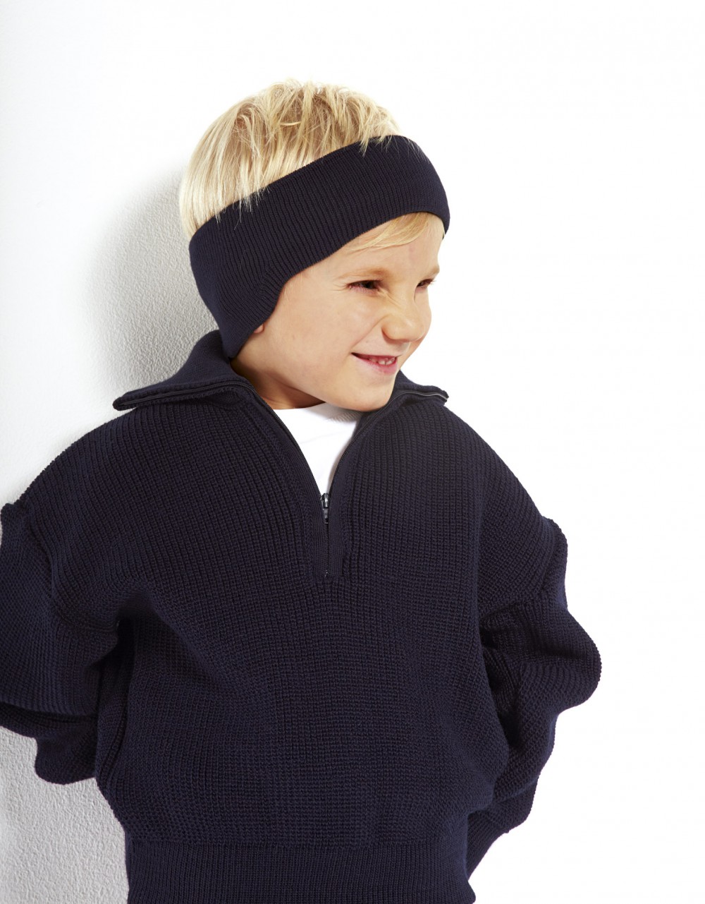 1077_24-1-9 Kinder Stirnband mit Ohrschutz 100% Baumwolle