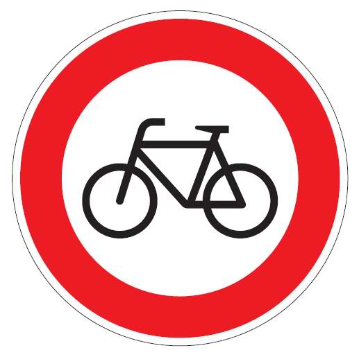 k2540020 Verkehrsschild / Verkehrszeichen Verbot für Radfahrer Fahrrad  600 mm rund Aluminium reflektierend T