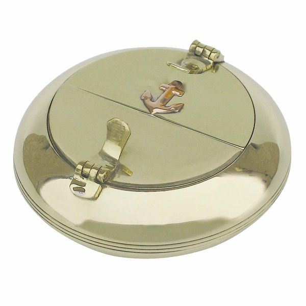 doppelklappaschenbecher Doppelklappaschenbecher Klappascher 8,5cm aus Messing Aschenbecher Ascher