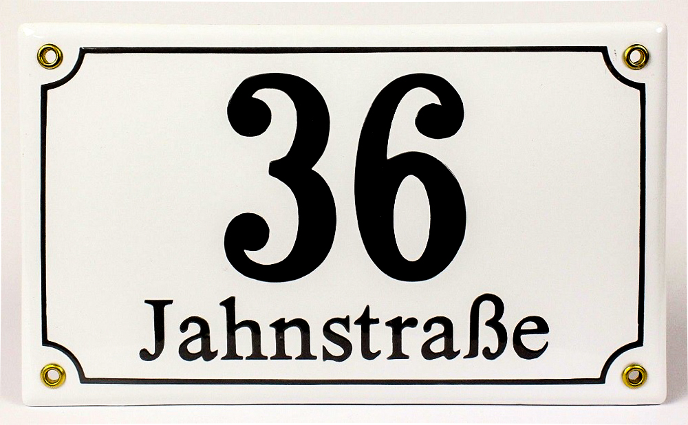 Hausnummernschild selbst gestalten 25x15 cm