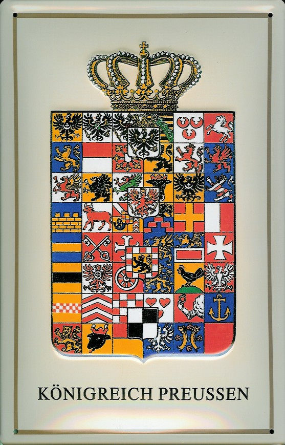 A514-Preussen Blechschild Nostalgieschild Königreich Preussen Wappen Preußen
