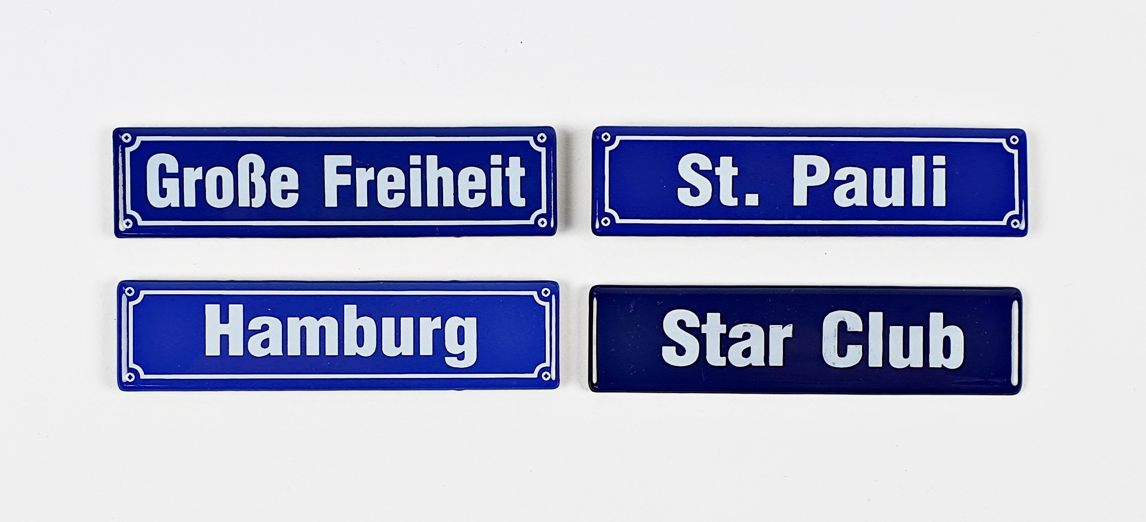 Magnet Emaille Hamburg Set 4 Stück Magnetset Souvenir