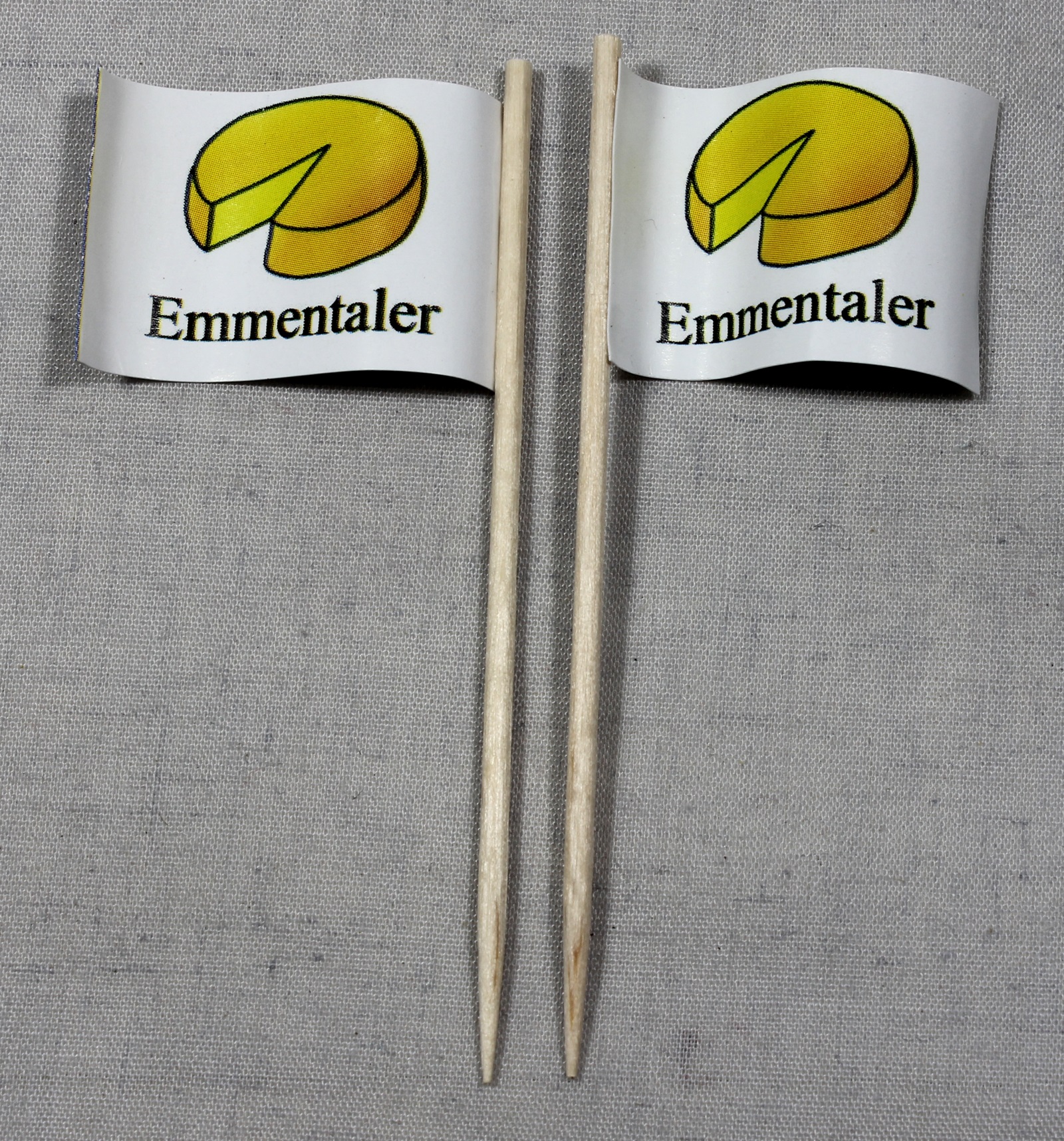 deko-picker-emmentaler-kaese Party-Picker Flagge Emmentaler Käse Papierfähnchen in Spitzenqualität 50 Stück Beutel