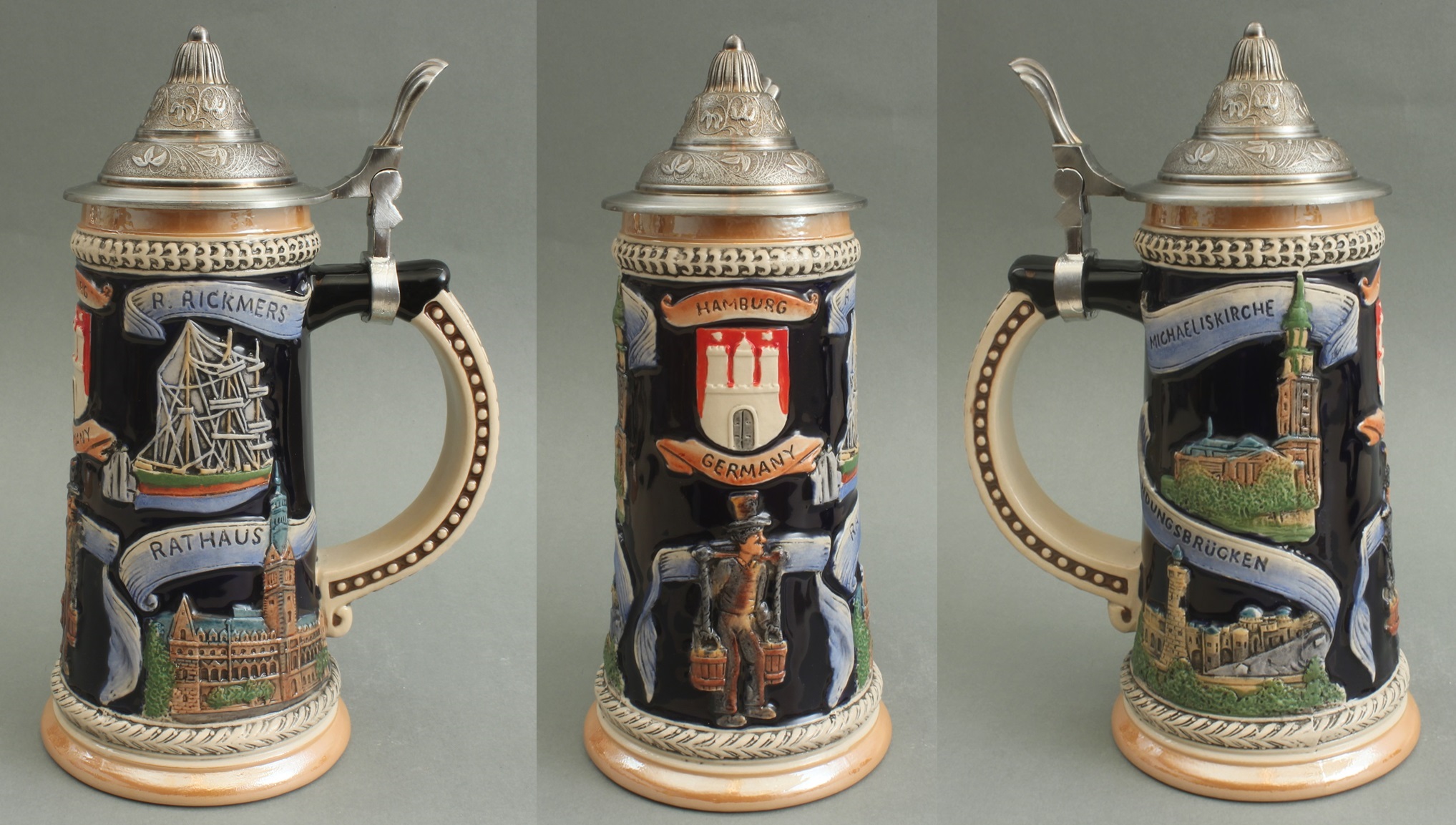 bierkrug-hamburg-hummel-deckel-500ml Bierkrug mit Deckel Hamburg Hummel groß 0,7 Liter