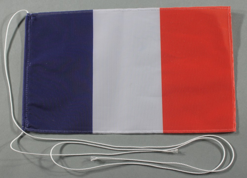 Tischflagge Frankreich 25x15 cm optional mit Holz- oder Chromständer Tischfahne Tischfähnchen