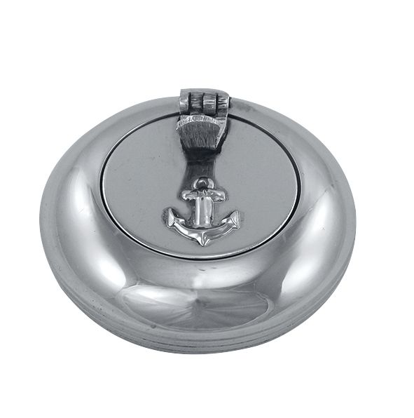Aschenbecher-vernickelt Klappascher Aschenbecher 6 cm Messing vernickelt