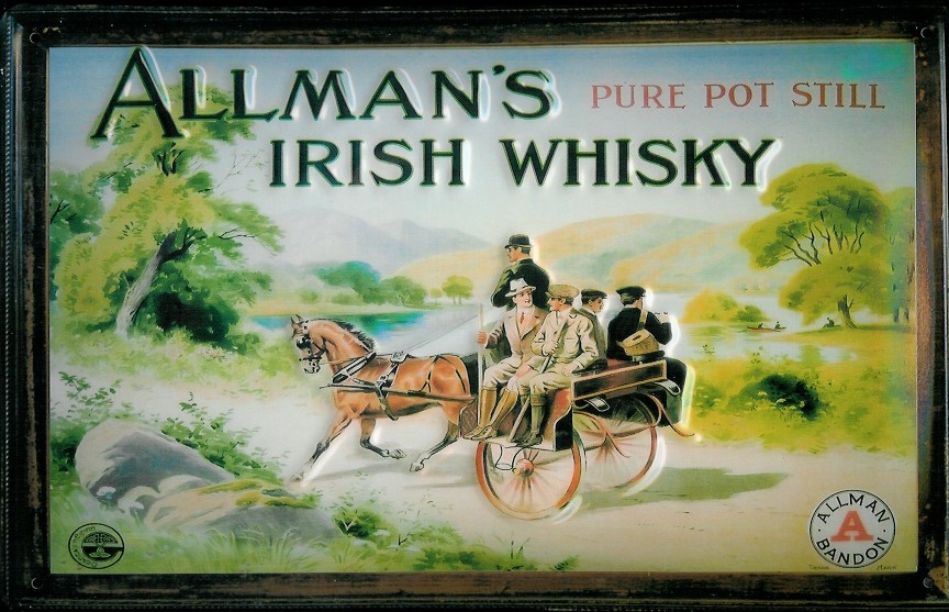 Blechschild Allman's Irish Whisky Nostalgieschild