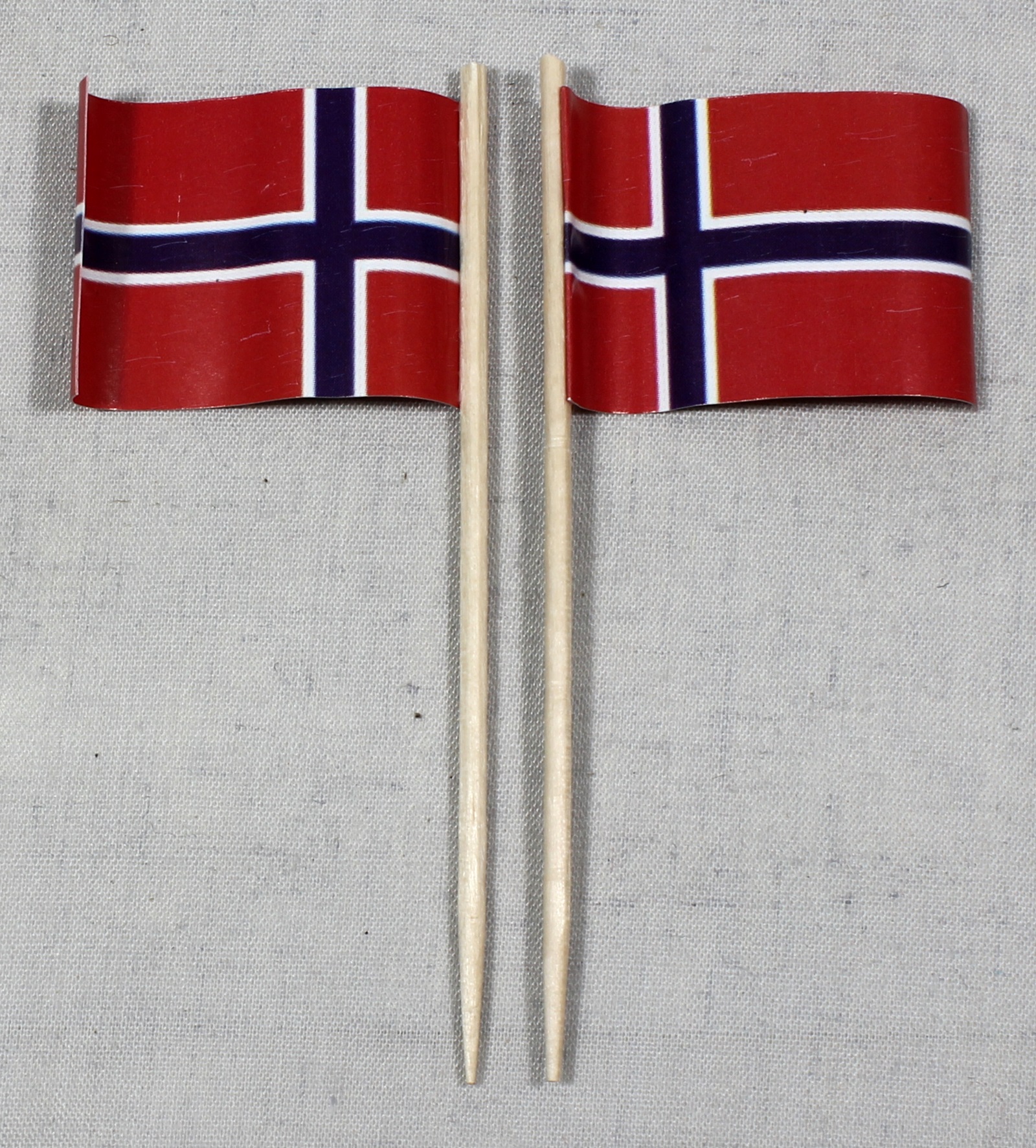 Party-Picker Flagge Norwegen Papierfähnchen in Spitzenqualität 50 Stück Beutel