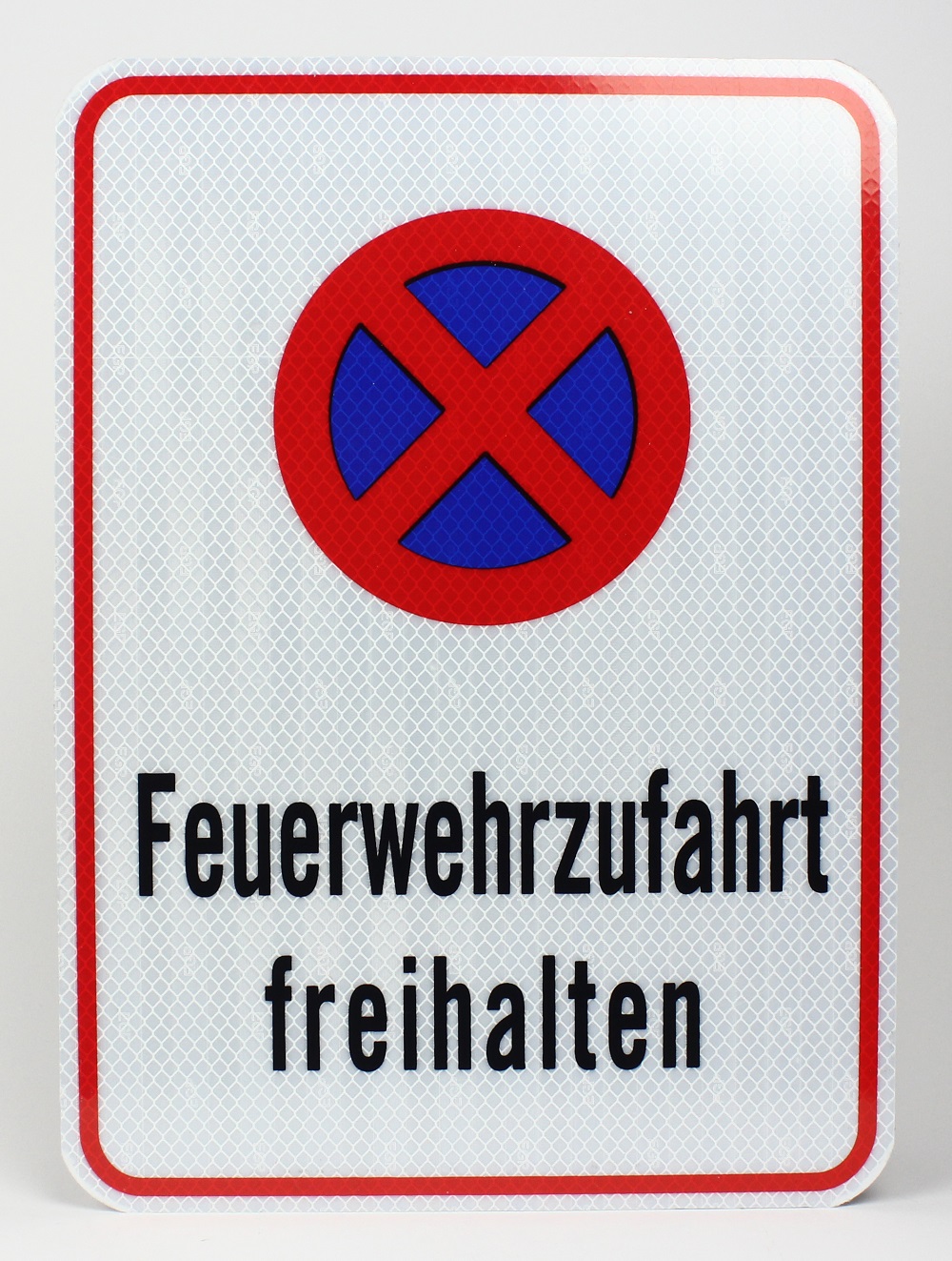 Reflektierendes Aluminium Schild Feuerwehrzufahrt freihalten Halteverbot!