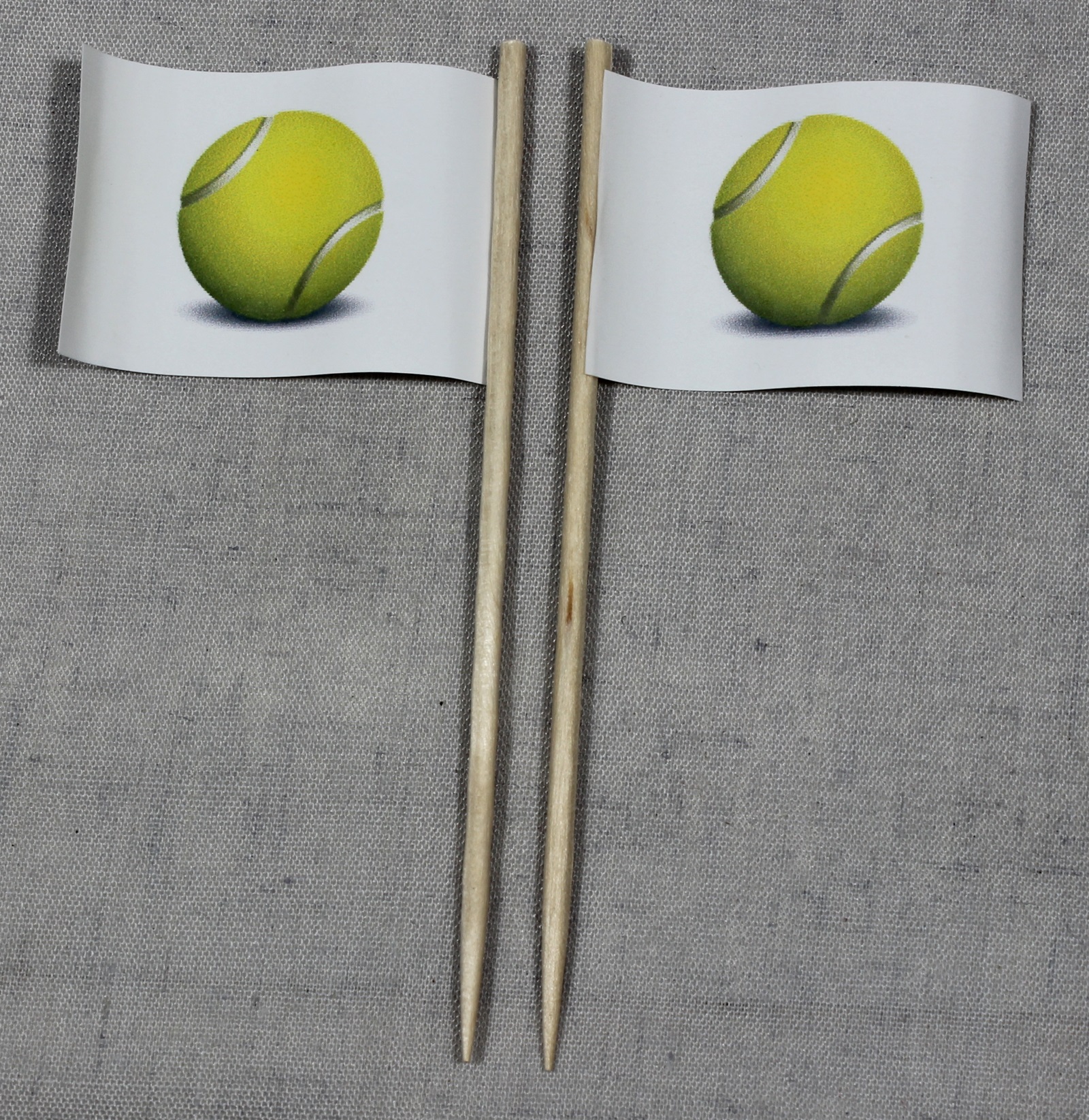 Party-Picker Flagge Tennisball Tennis Papierfähnchen in Spitzenqualität 50 Stück Beutel