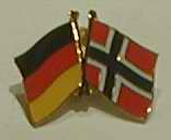 Norwegen / Deutschland Freundschafts Pin Anstecker Flagge Fahne Nationalflagge