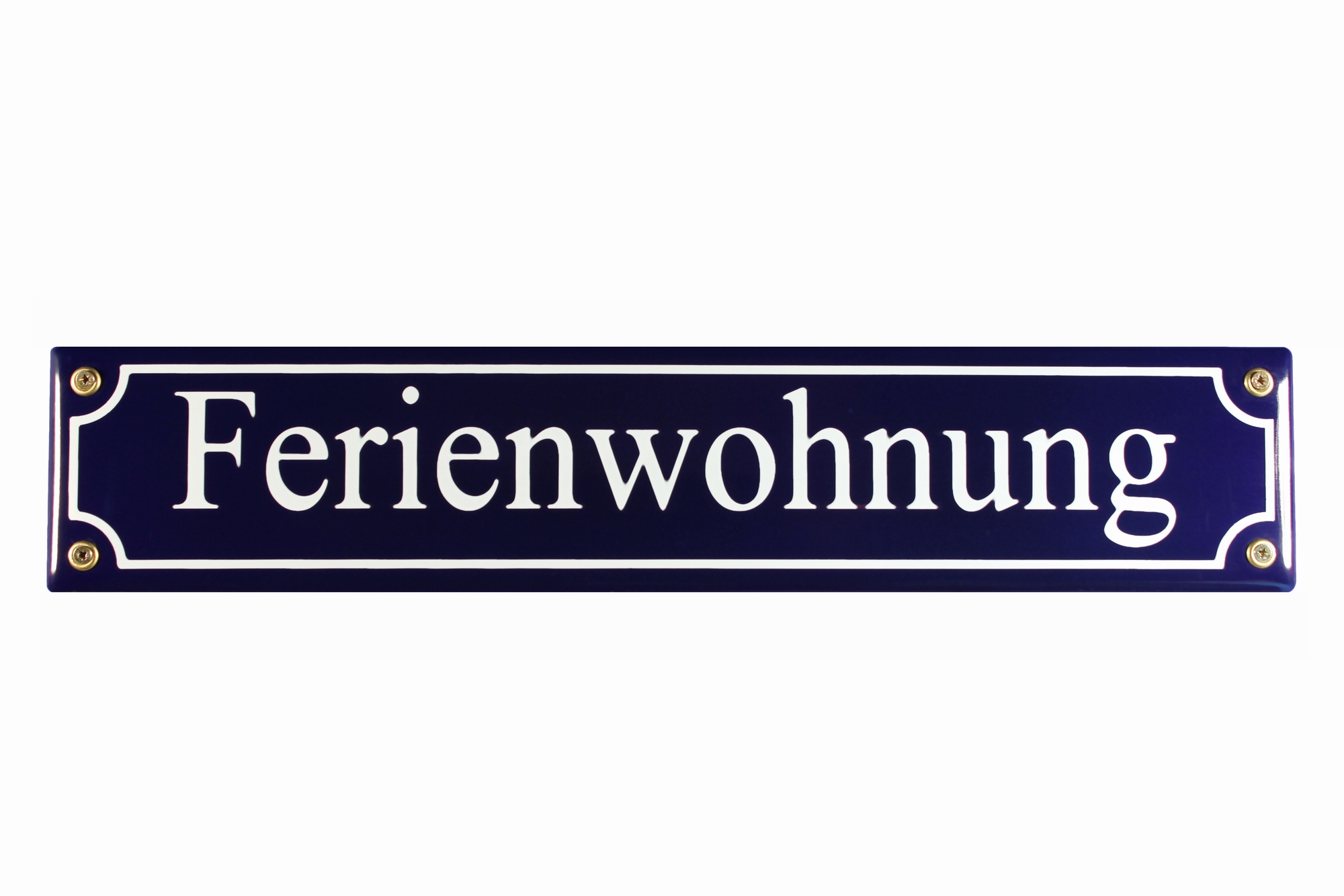 Strassenschild Ferienwohnung 40x8 cm Schild Emaille Hotel Pension