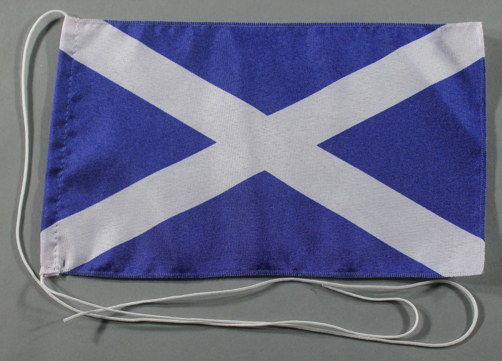 Tischflagge Schottland St. Andrews Cross 25x15 cm optional mit Holz- oder Chromständer Tischfahne Ti