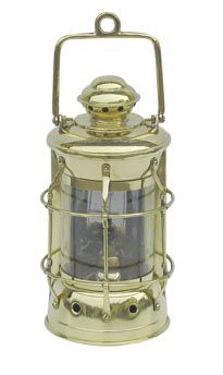 Nelson-Lampe Schiffslampe 28cm Petroleum Messing Nelsonlampe