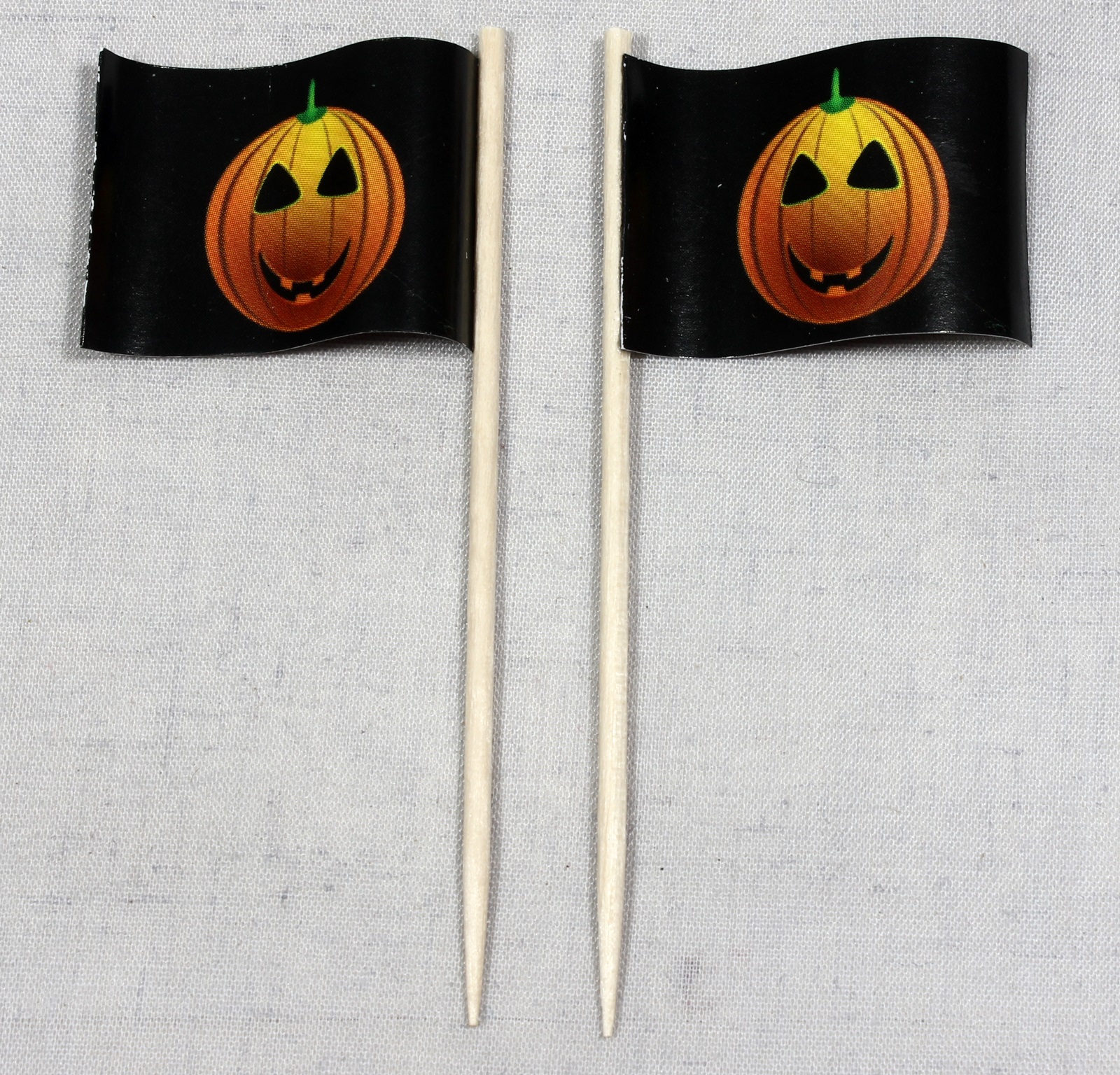 Party-Picker Flagge Halloween Kürbis Papierfähnchen in Spitzenqualität 50 Stück Beutel