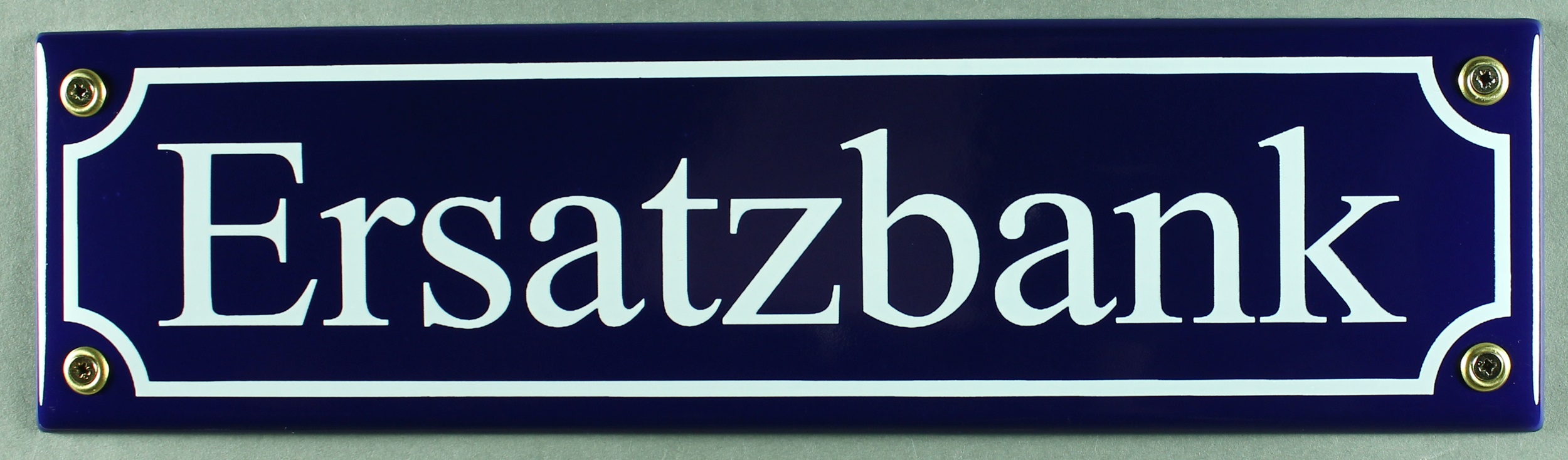 Strassenschild Ersatzbank 30x8 cm Email Strassen Schild Emaille