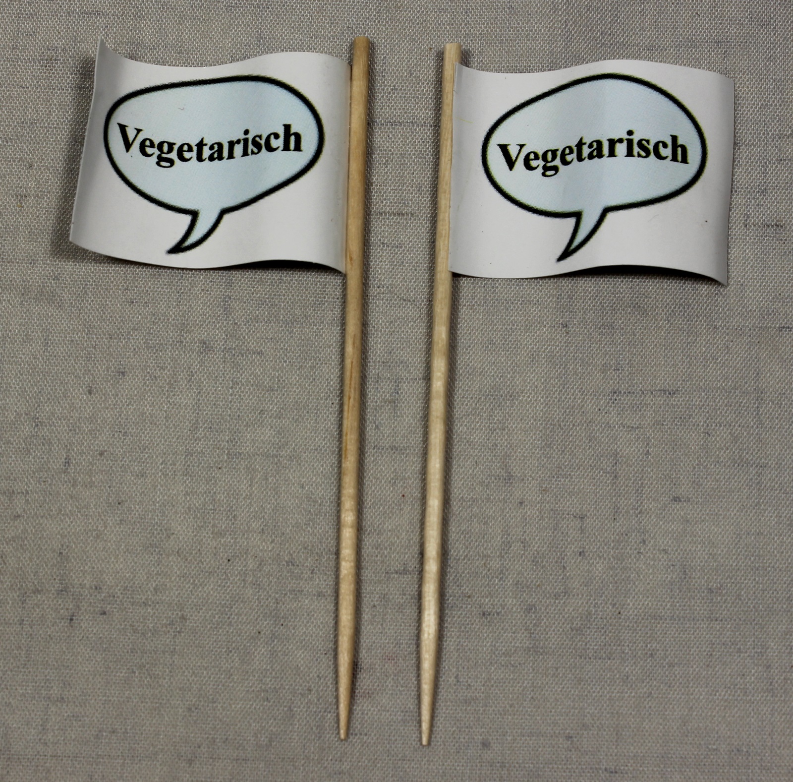 Party-Picker Flagge Vegetarisch Papierfähnchen in Spitzenqualität 50 Stück Beutel