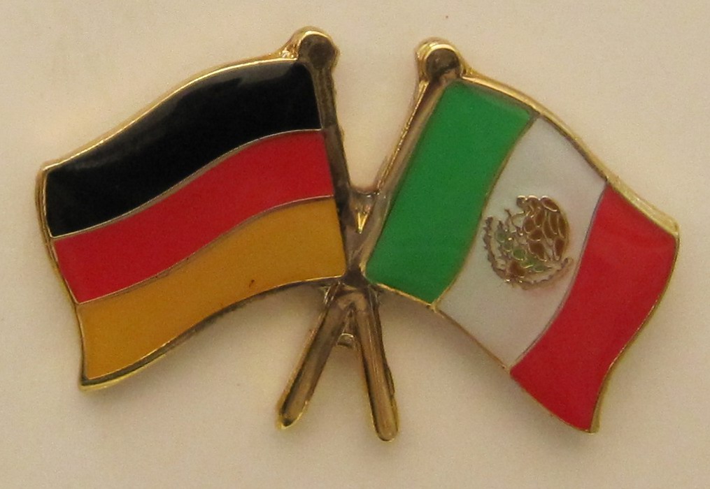 Mexiko / Deutschland Freundschafts Pin Anstecker Flagge Fahne Nationalflagge