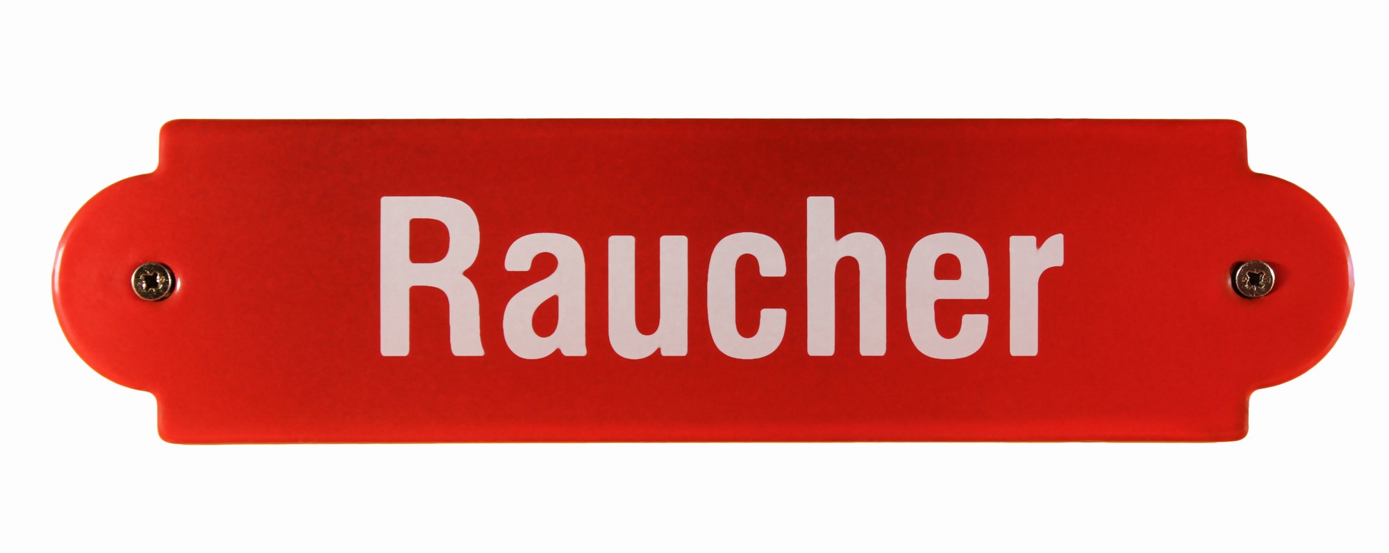 Eisenbahn Schild Raucher Emaille Türschild