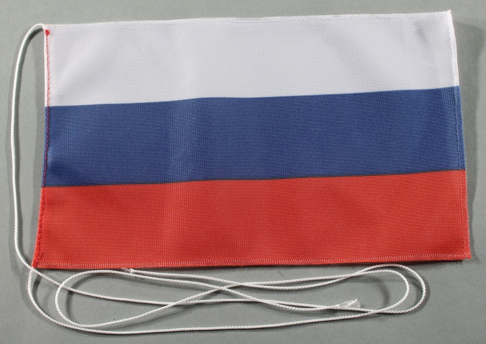 Tischflagge Russland 25x15 cm optional mit Holz- oder Chromständer Tischfahne Tischfähnchen