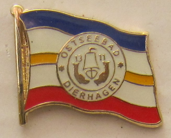 Pin Anstecker Flagge Fahne Dierhagen Ostsee Stadtflagge Flaggenpin Button Badge Flaggen Clip Ansteck