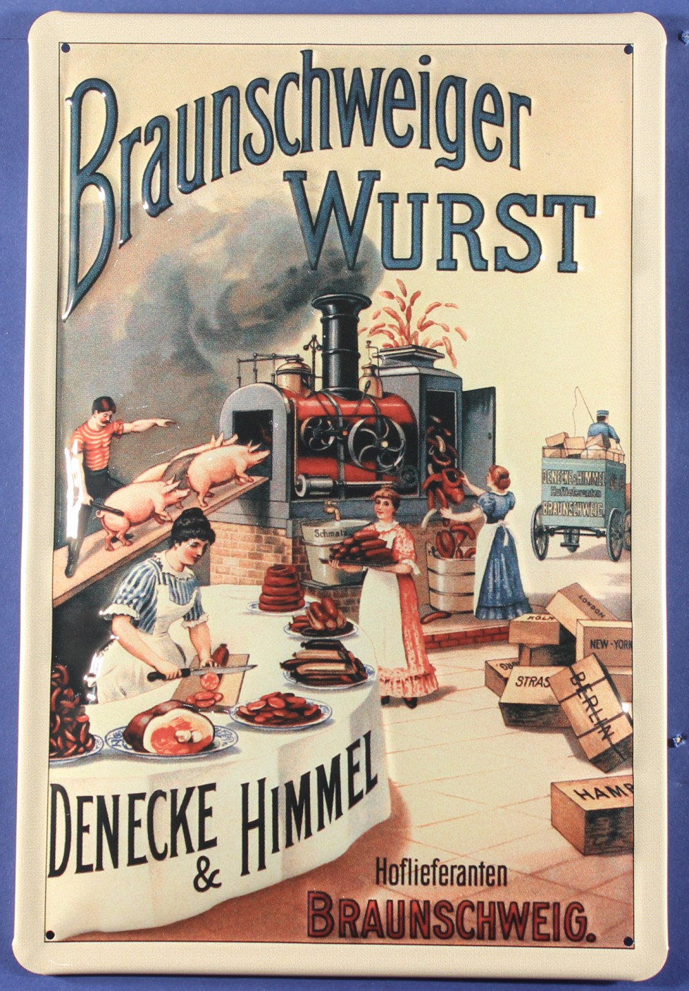 Blechschild Braunschweiger Wurst Braunschweig Schild Nostalgieschild