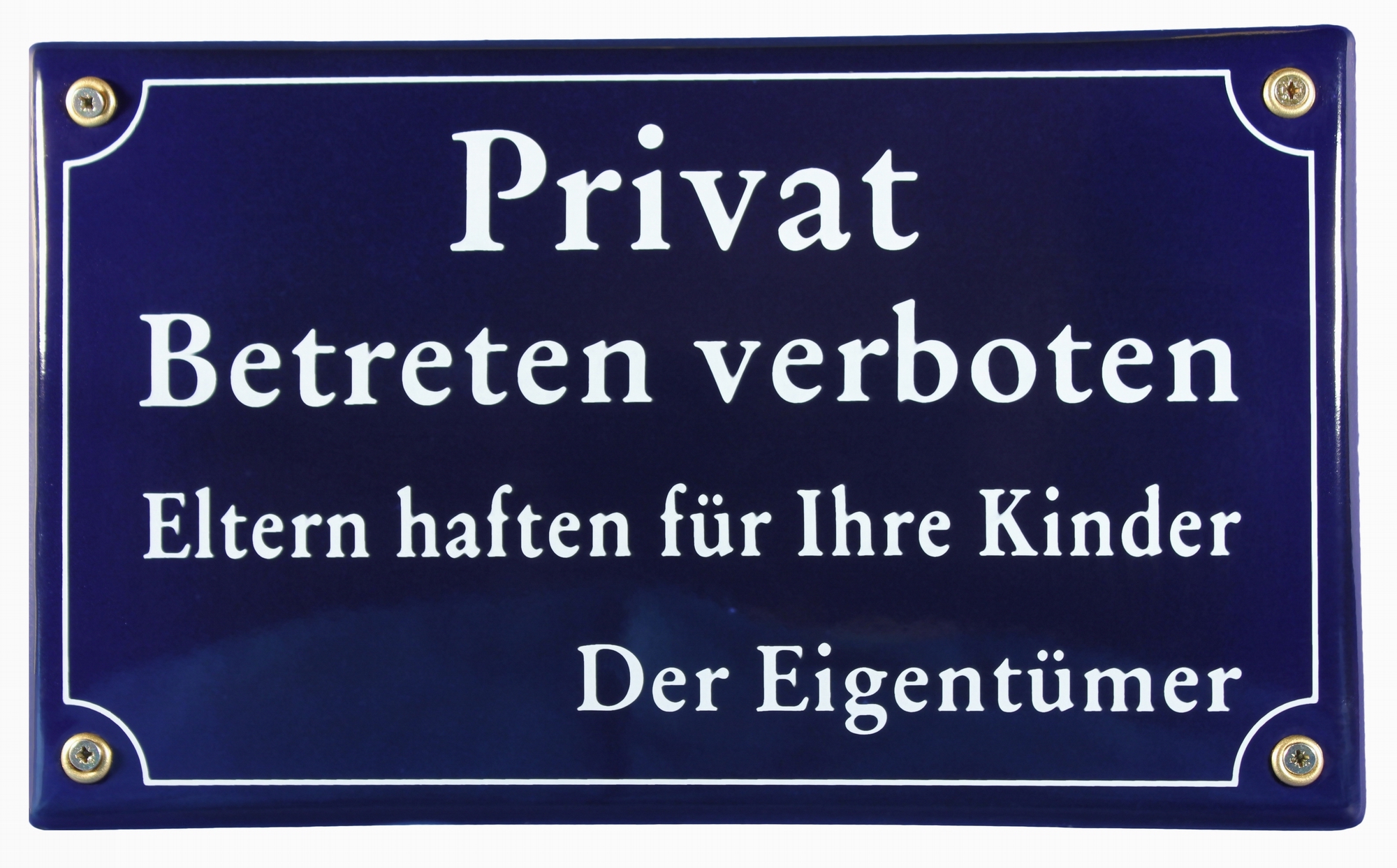 Emaille Privat Schild Betreten verboten Emailleschild Verbotsschild Warnschild