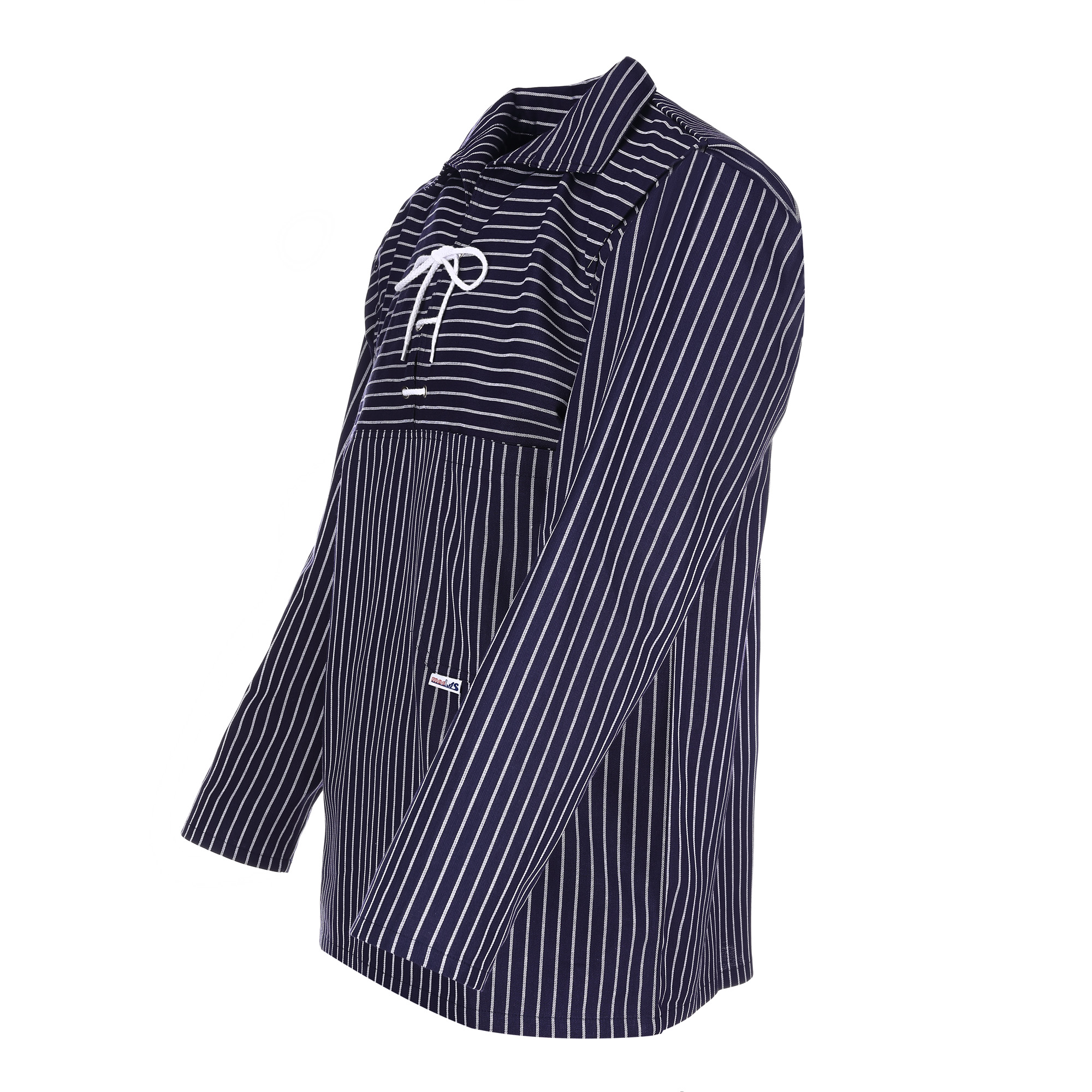 Takelhemd mit Kordel breit gestreift Seite Takelhemd mit Kordel breit gestreift Seite