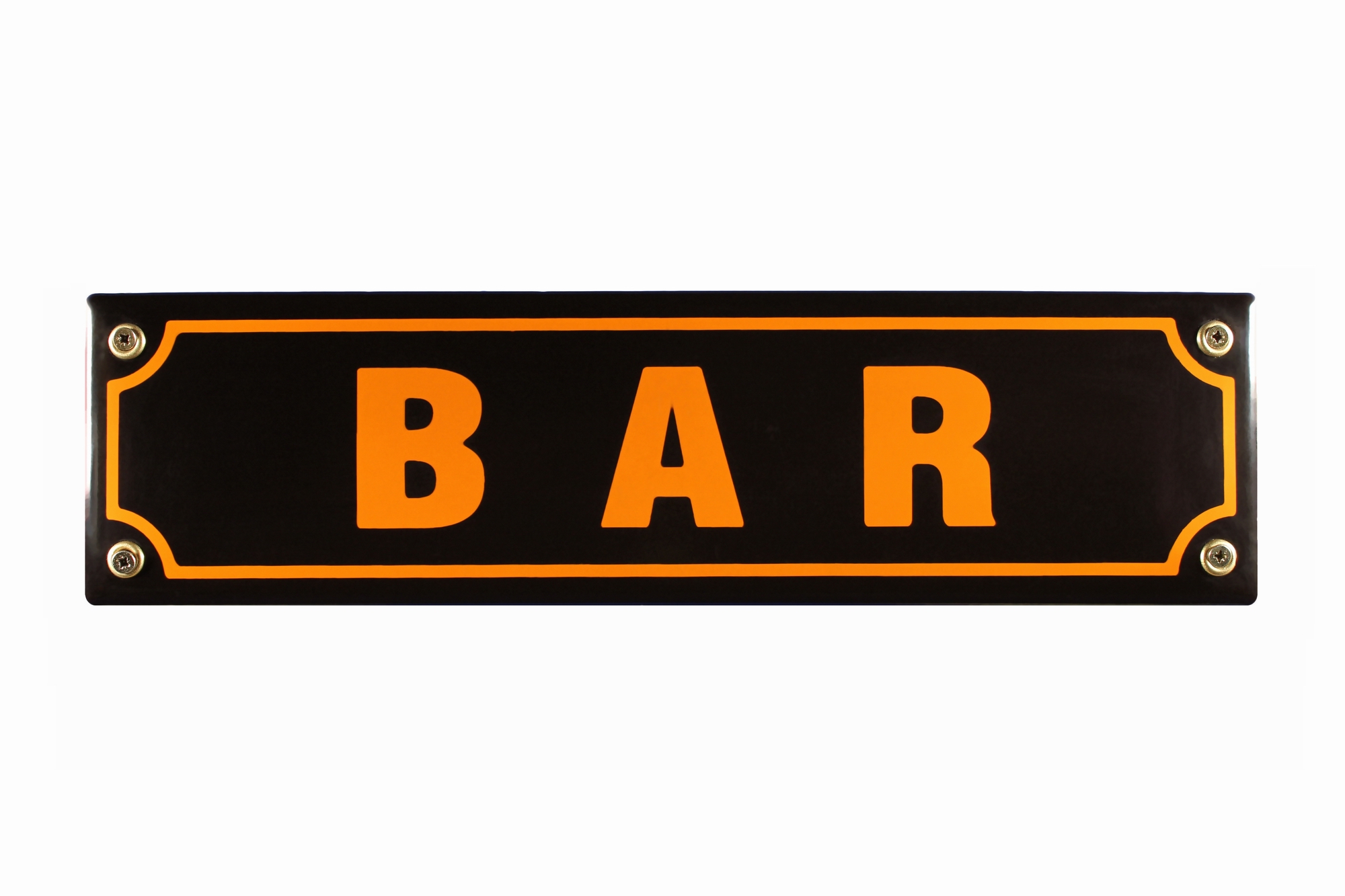 Strassenschild Bar Emaille Schild 30x8 cm Kneipenschild Türschild