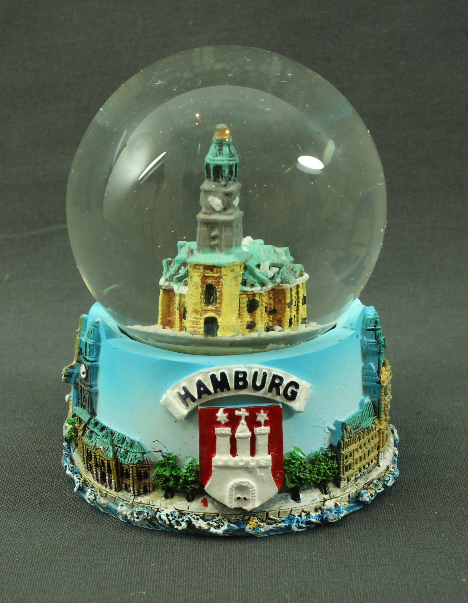 Schneekugel mit Hamburg Michel 9x7 cm Schüttelkugel Glitzerkugel