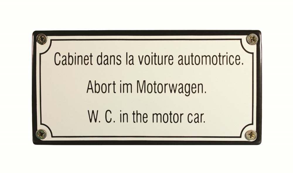 Eisenbahn Schild Abort im Motorwagen Emaille Toilettenschild