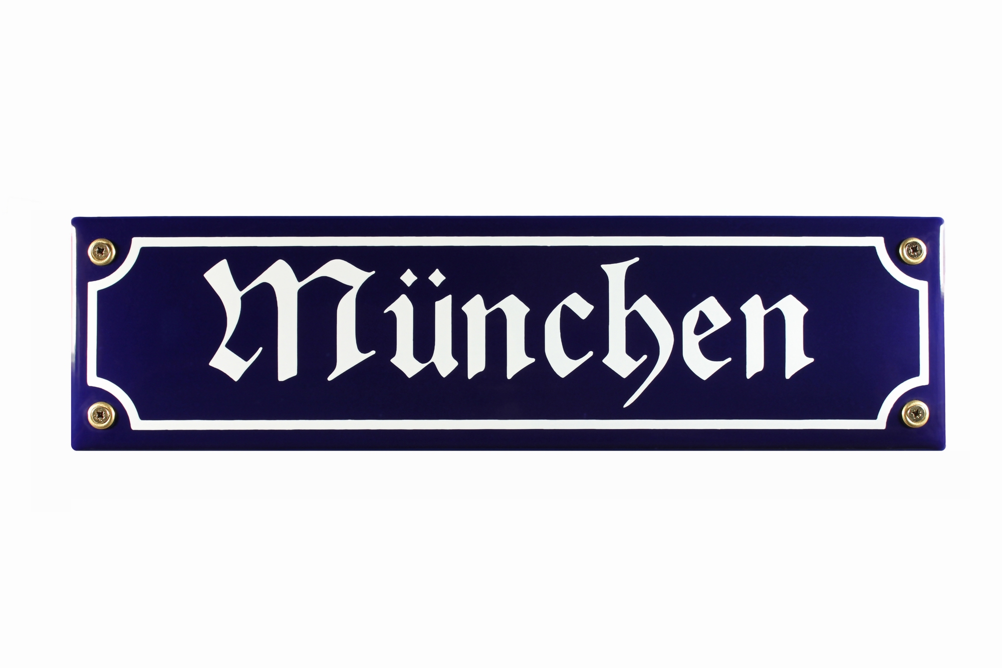 strassenschild-muenchen Strassenschild München 30x8 cm Email Strassen Schild Andenken Emaille