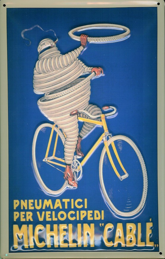 A901-Michelin-cable Blechschild Nostalgieschild Michelin Cable Reifen Fahrrad